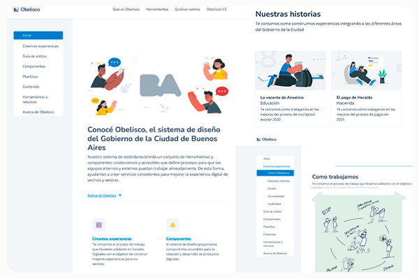 Overview of the design system visuals